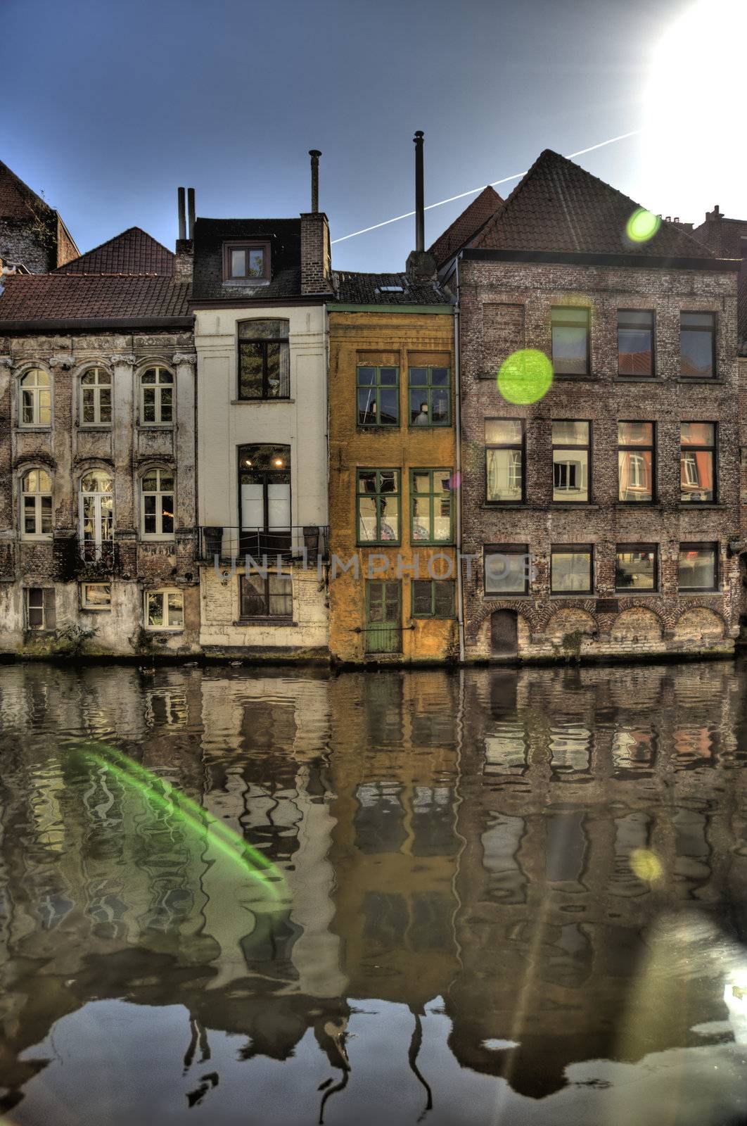 building in the old town of ghent, belgium (hdr)