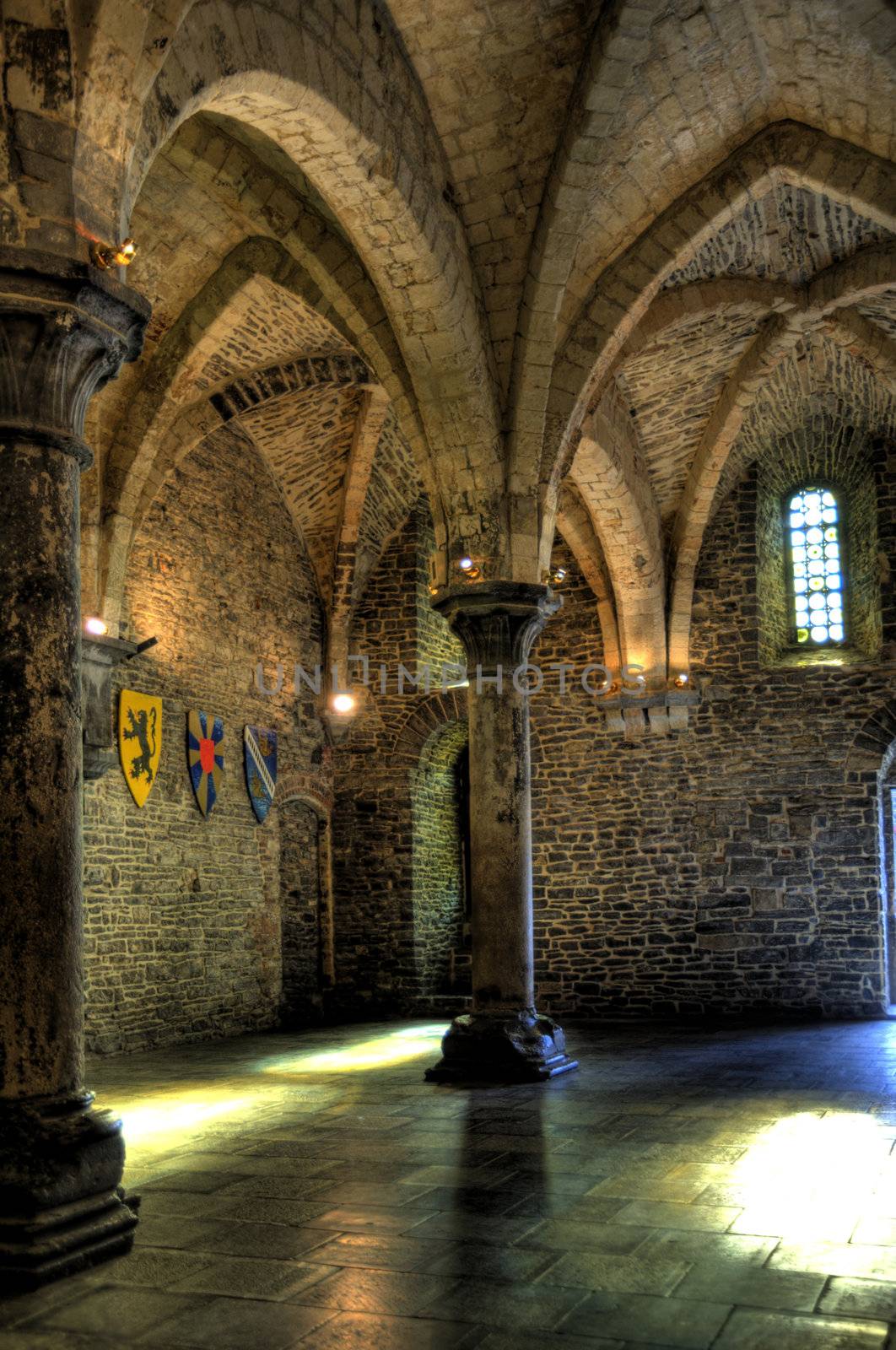 castle in the old town of ghent, belgium (hdr)