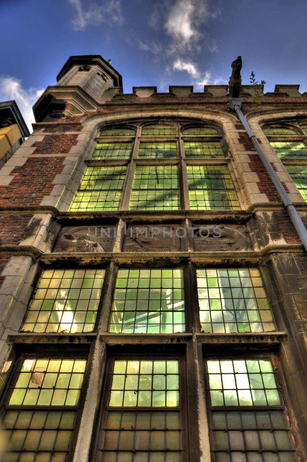 building in the old town of ghent, belgium (hdr)