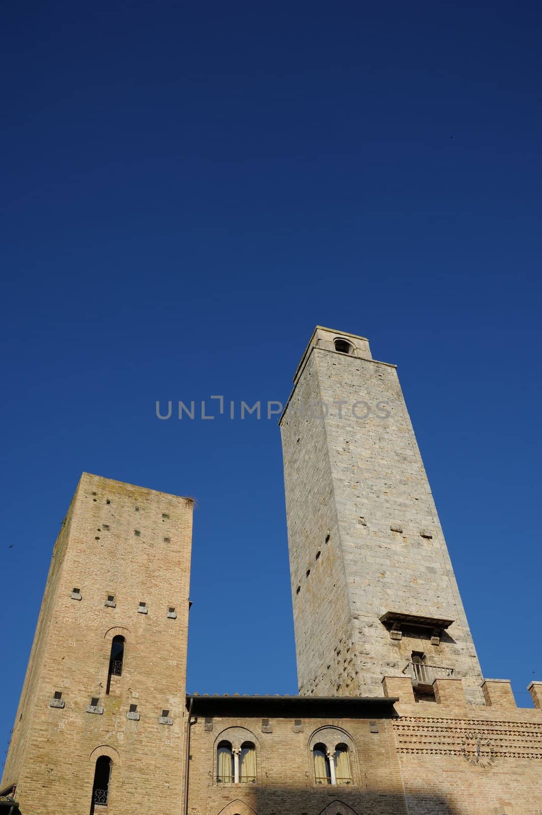 San Gimignano is the city of beautiful towers, landmark of Tuscany, Italy