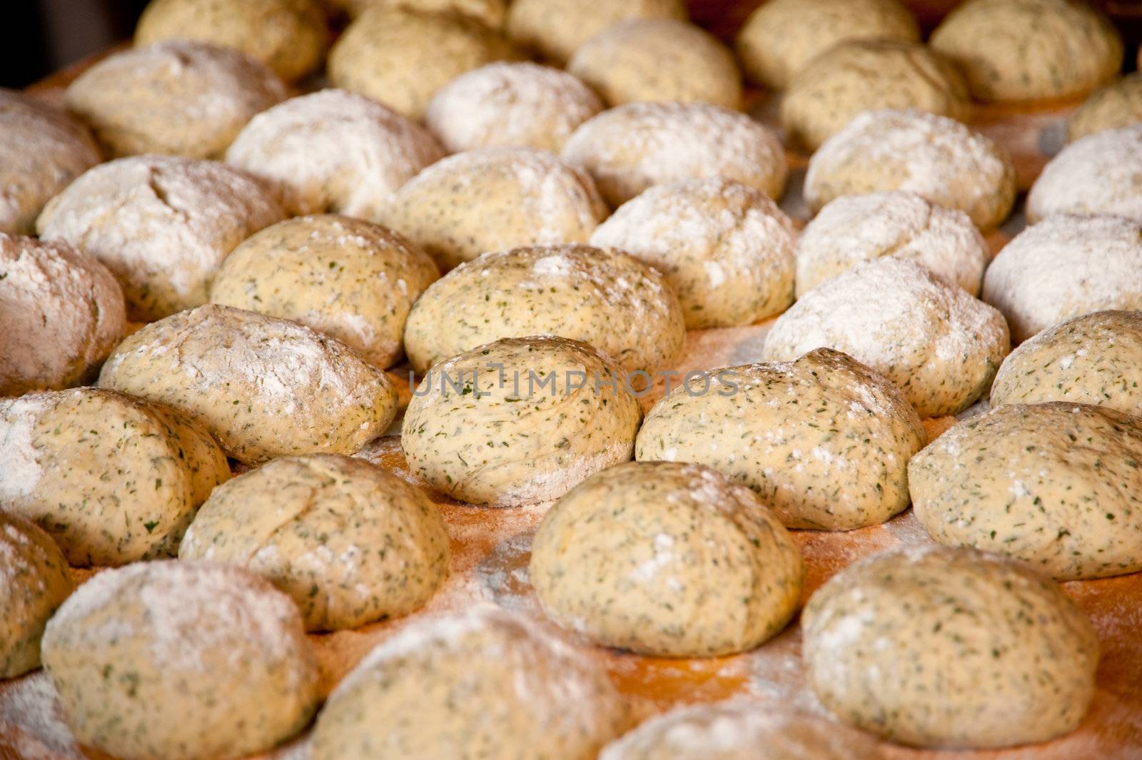 bread in a bakery
