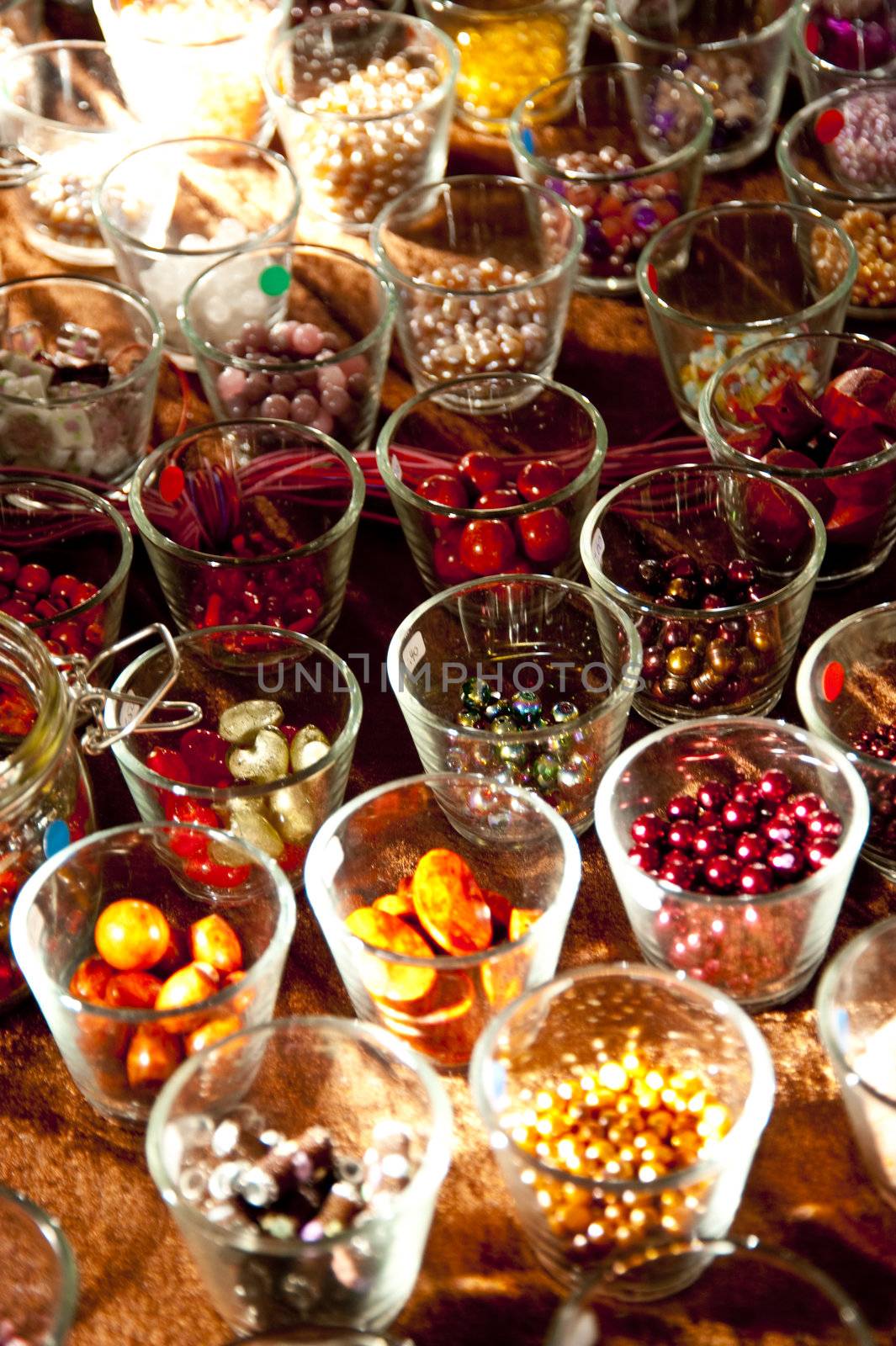 collection of glass beads