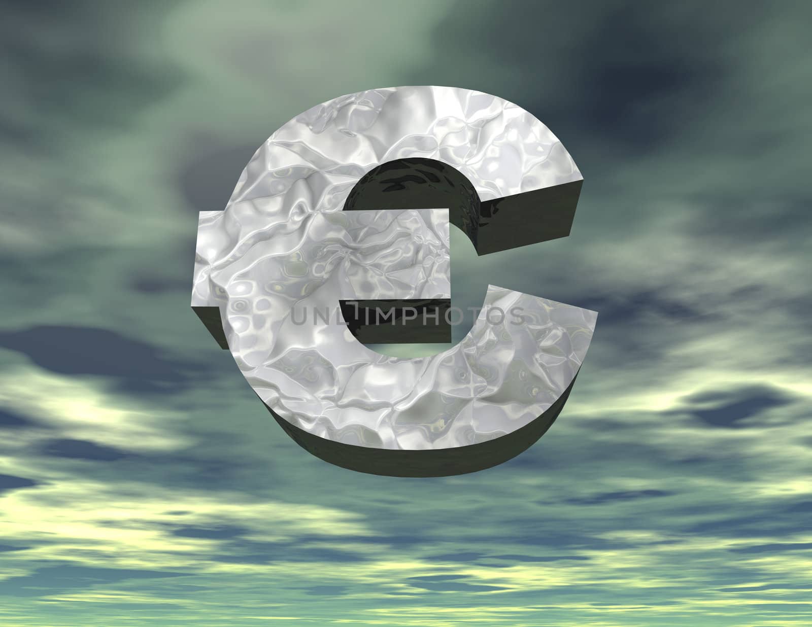 digital visualization of a euro symbol