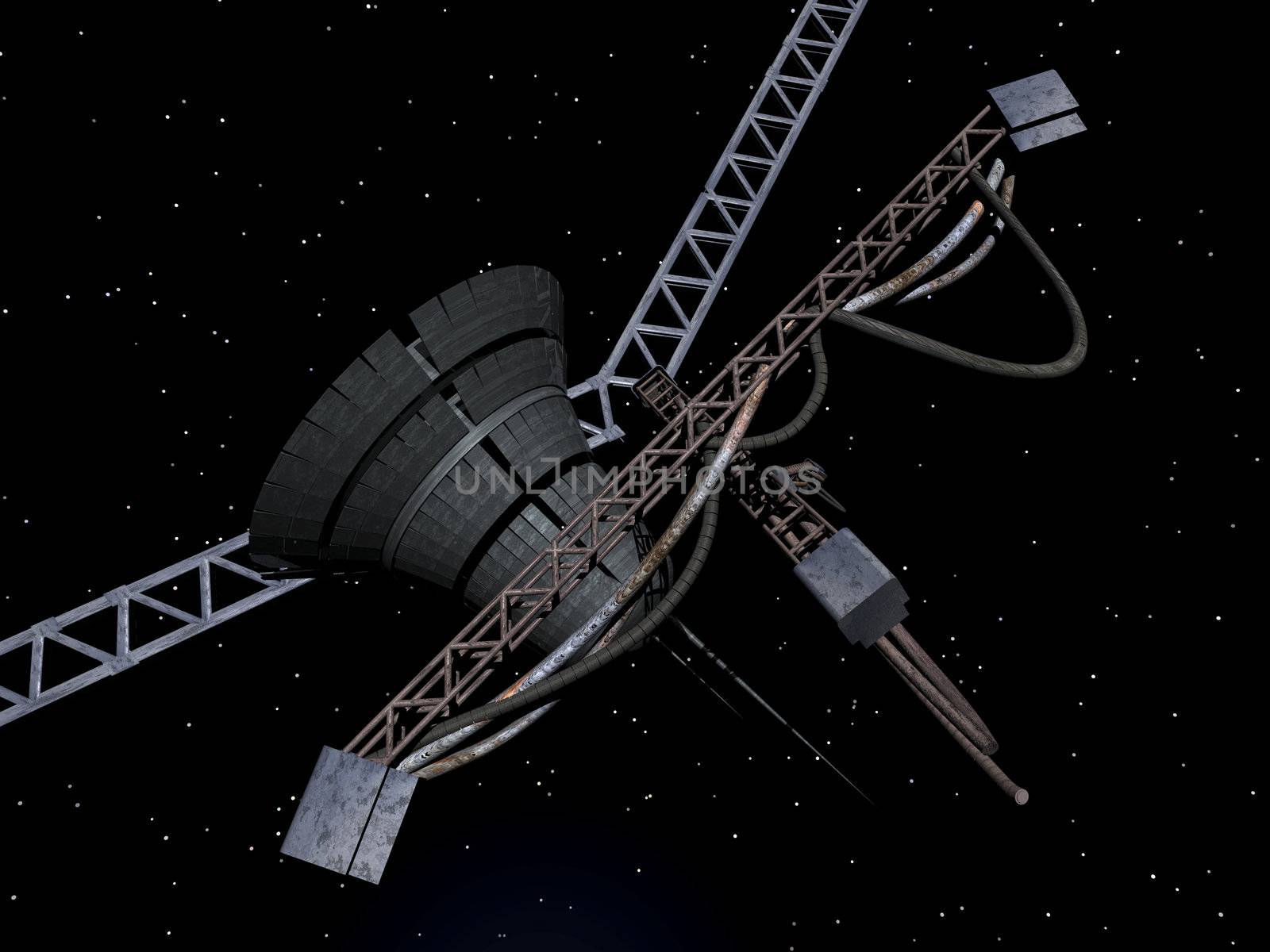 digital rendering of a satellite