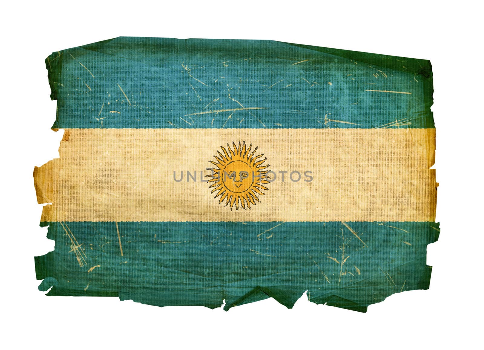 Argentina Flag old, isolated on white background. by zeffss