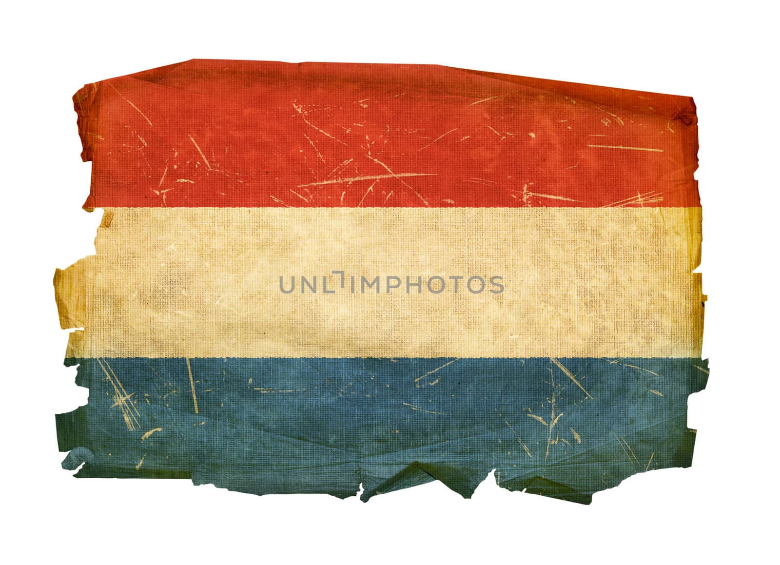 Luxemburg Flag old, isolated on white background. by zeffss