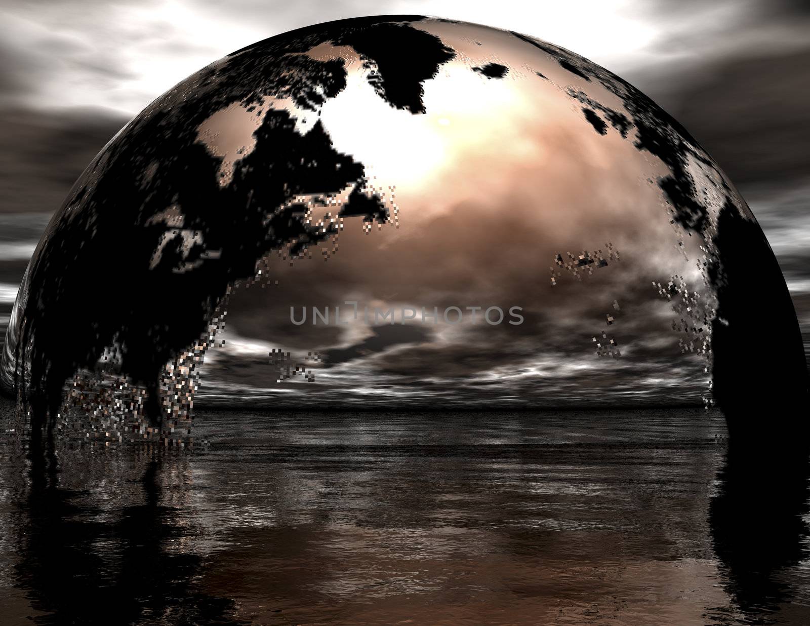 digital compisition of the earth