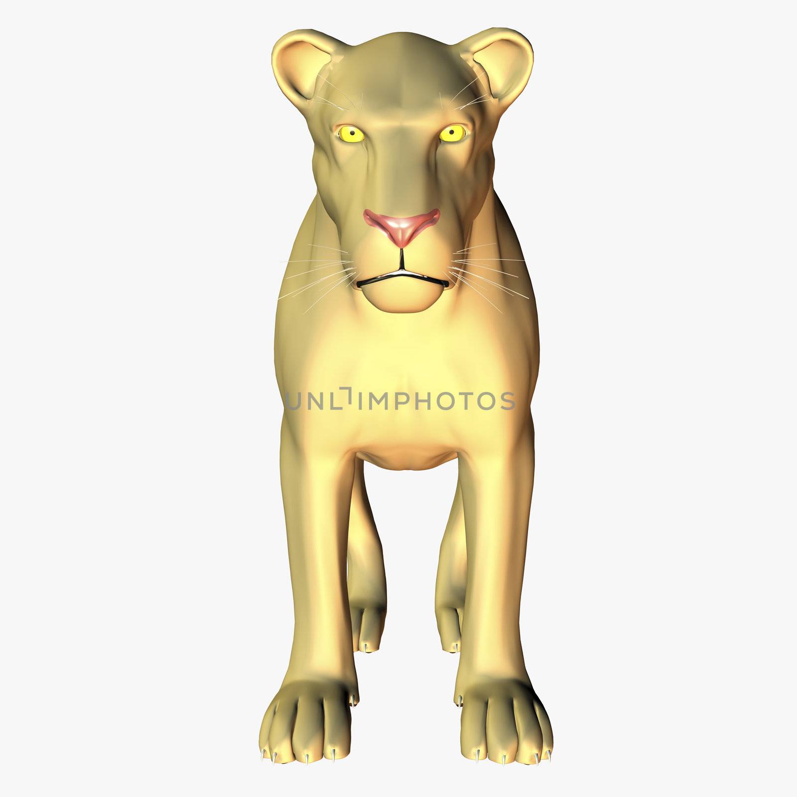 digital rendering of a lion