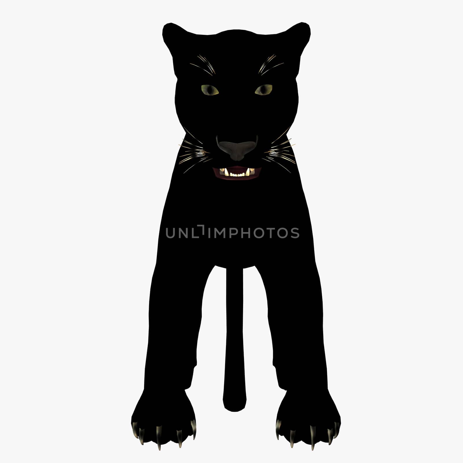 digital rendering of a panther
