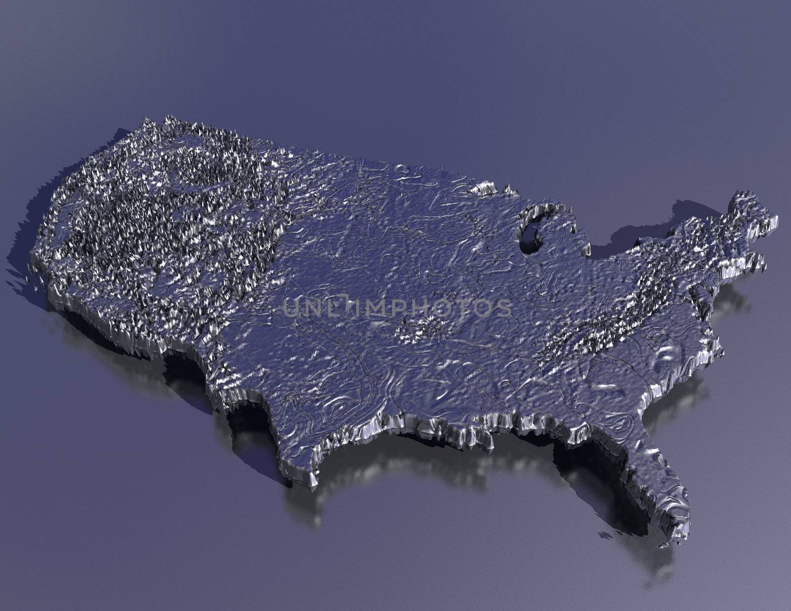 digital rendering of the usa