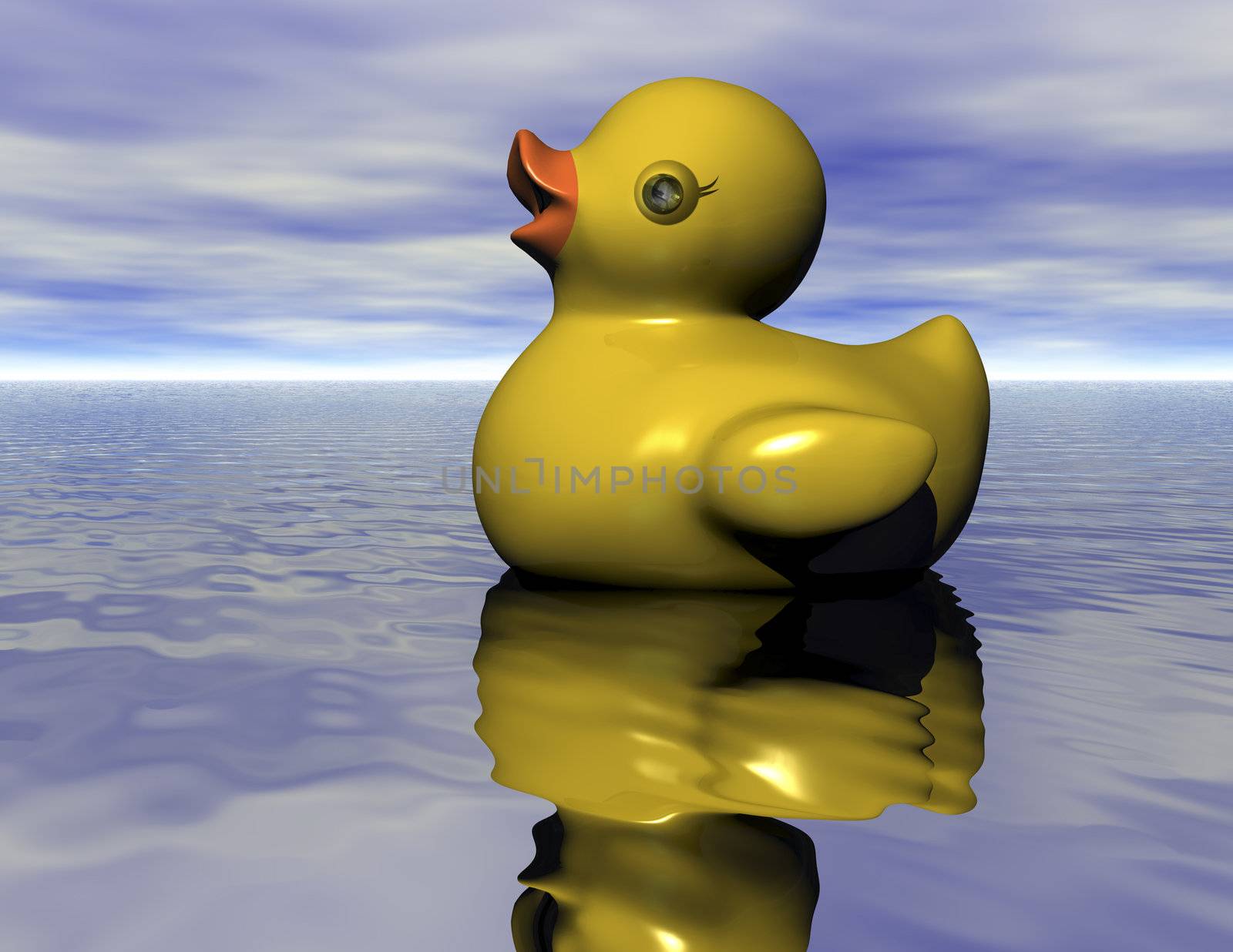 digital rendering of a rubber duck
