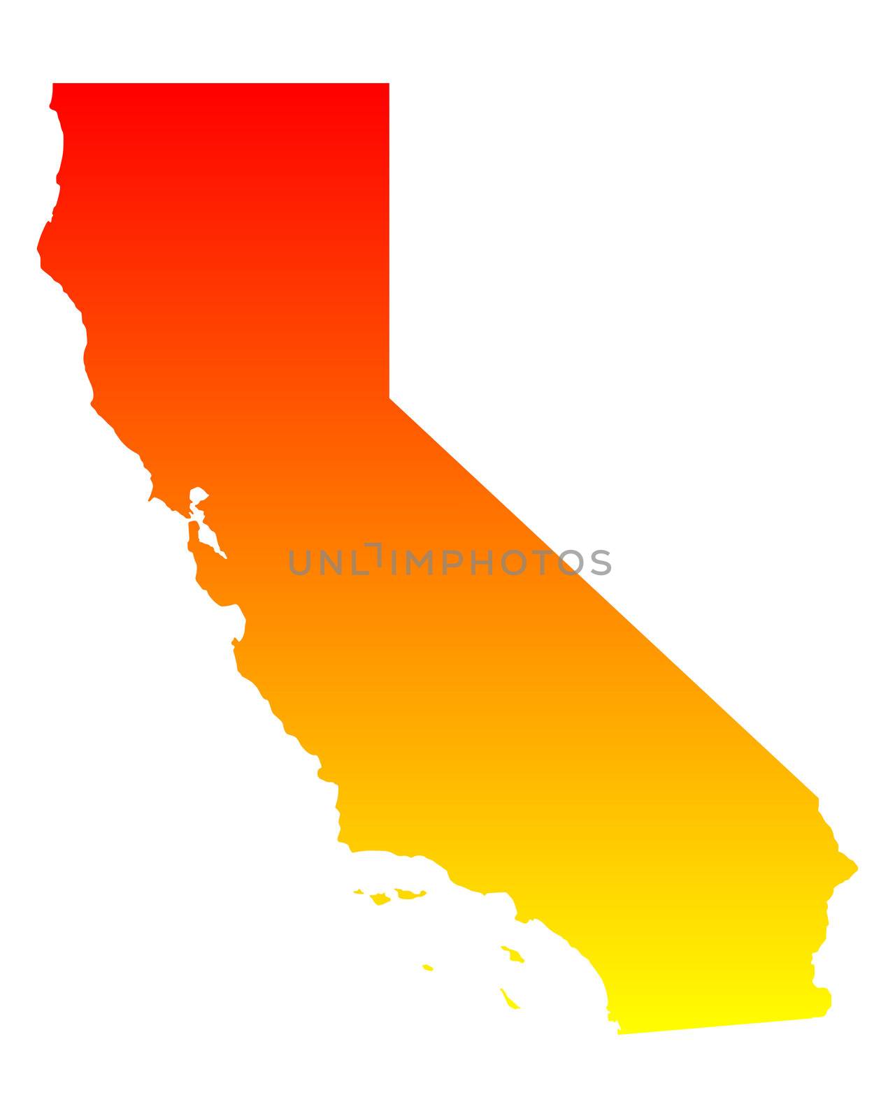 Map of California by rbiedermann