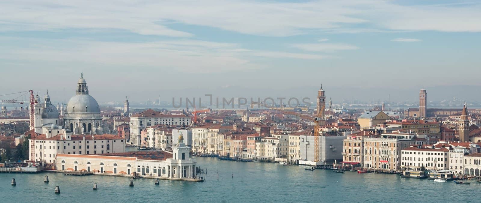 Panorama of Venice in the winter's day