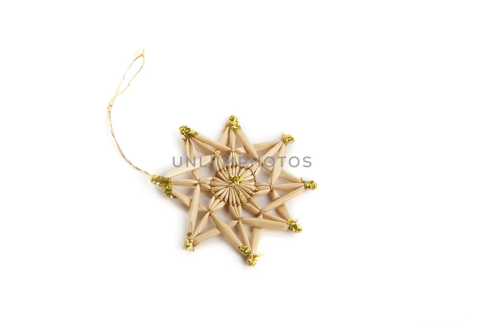 traditional christmas tree decoration isolated on white background 