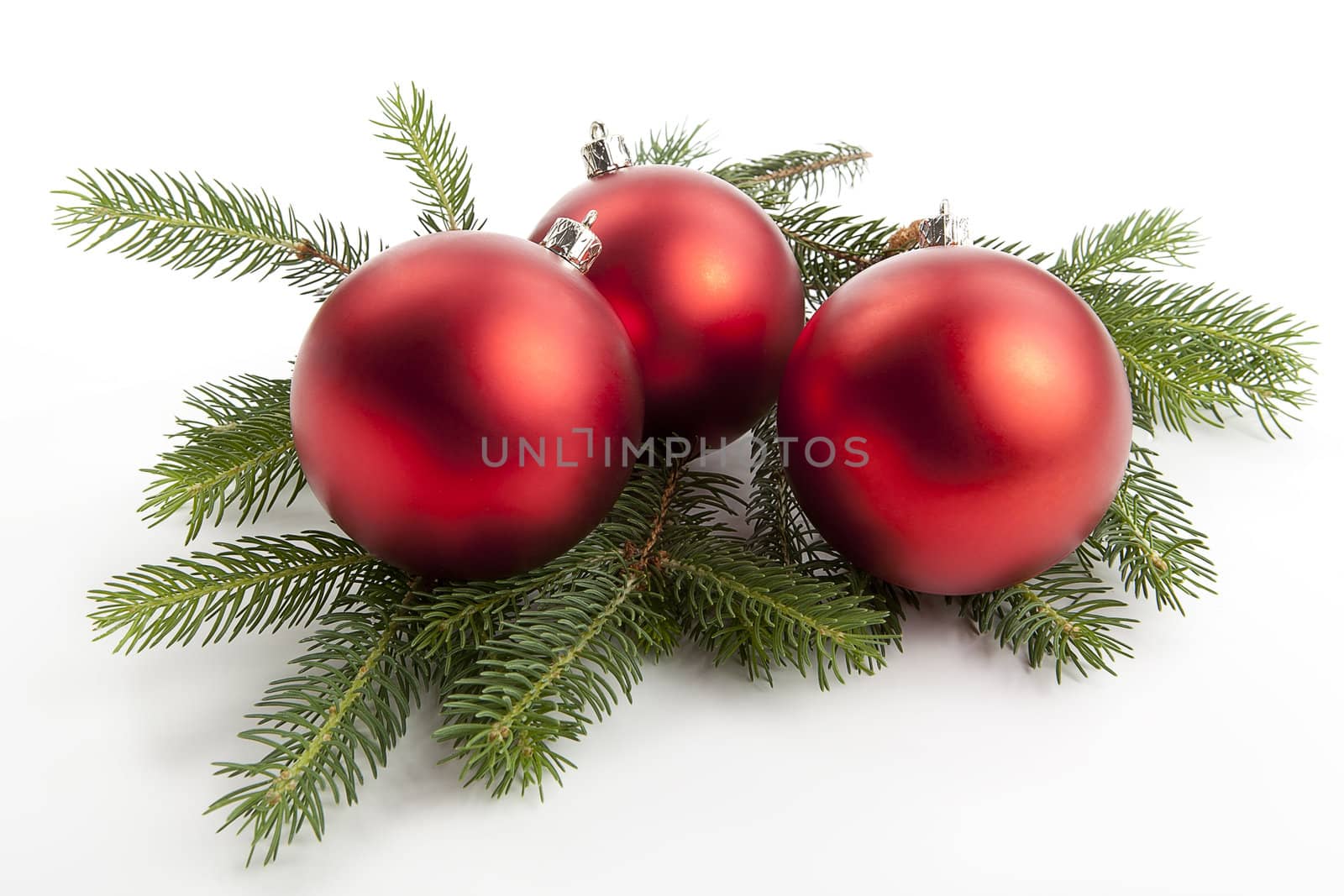 traditional christmas tree decoration isolated on white background 