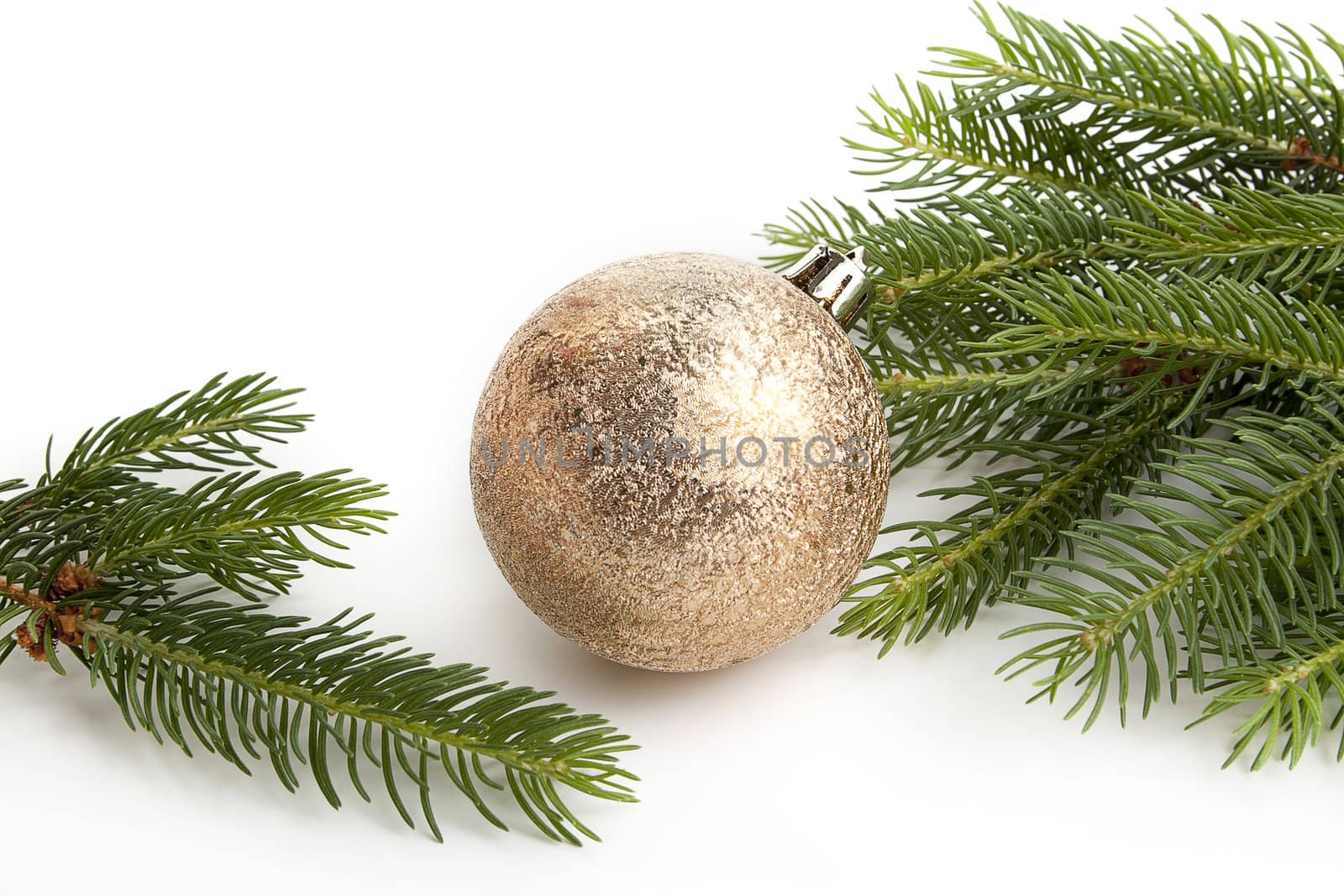 traditional christmas tree decoration isolated on white background 