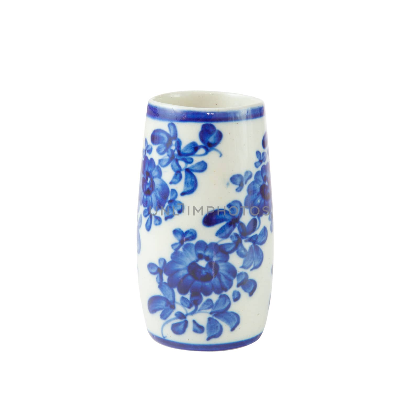 chinese antique vase on the plain back ground