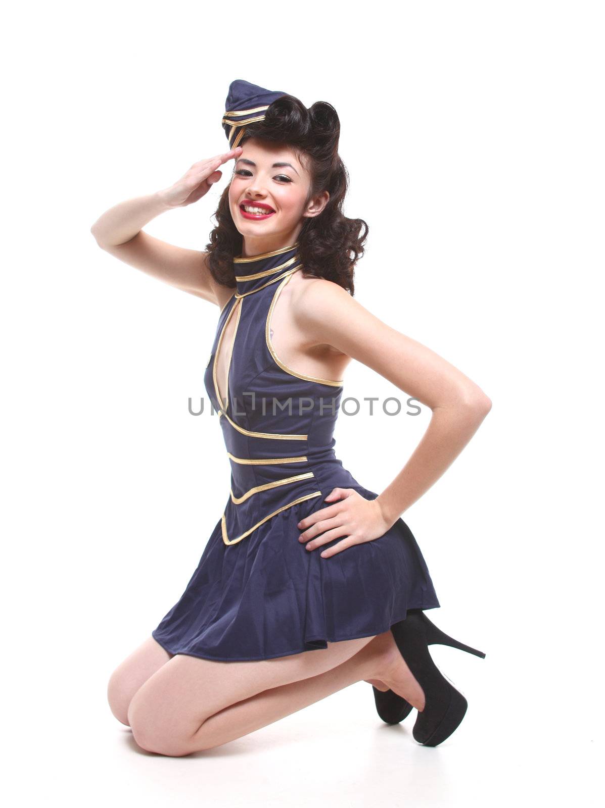  Pin Up Style Girl in Studio by tobkatrina