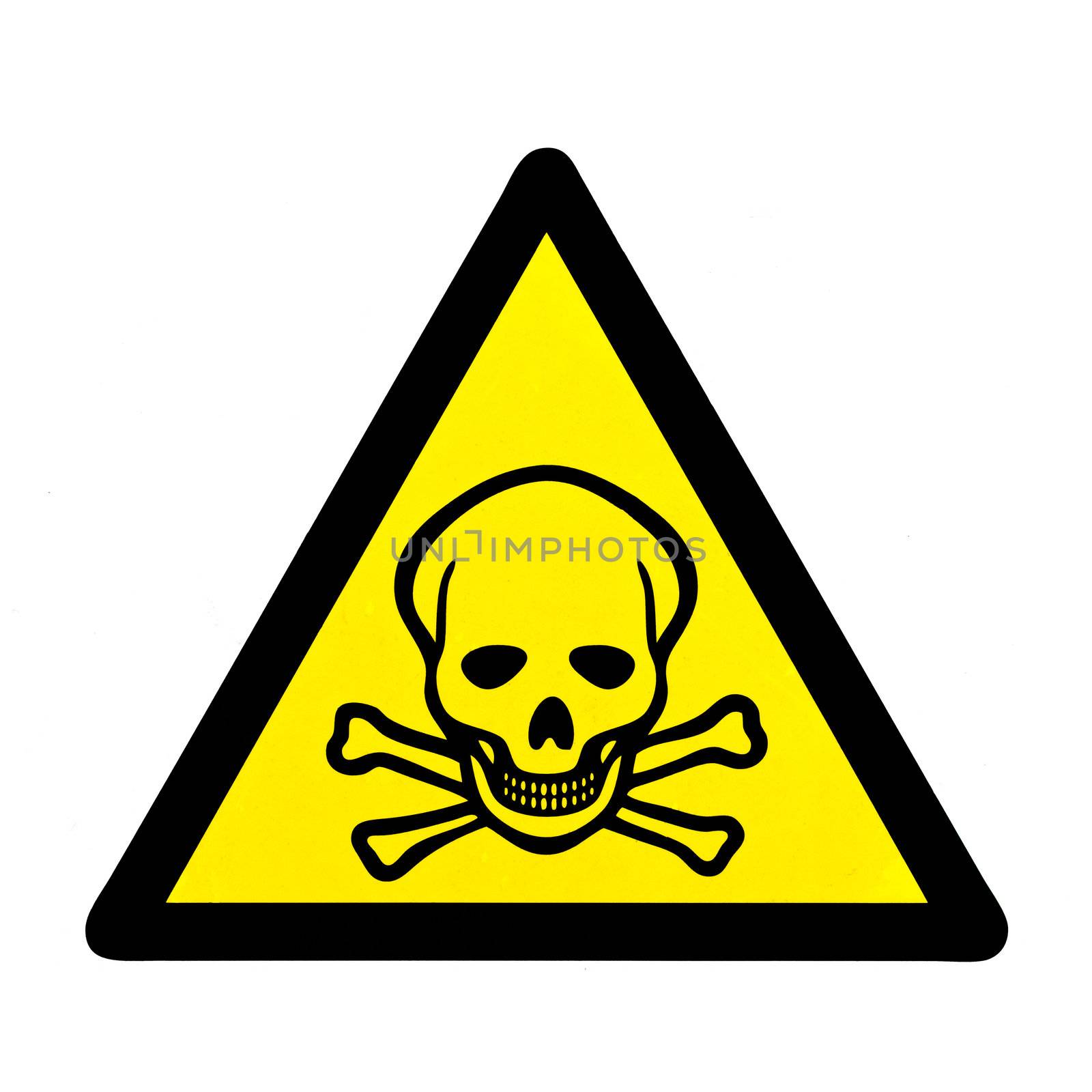 Danger to life skull and crossbones warning sign by PiLens