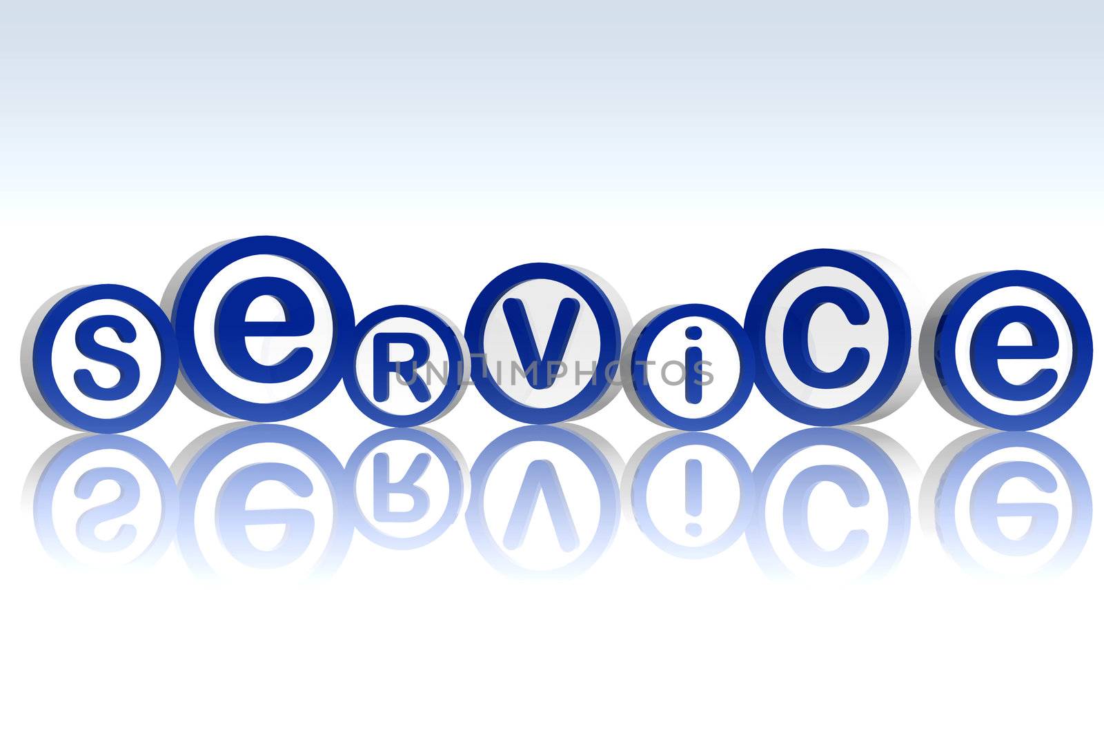 service in blue circles by marinini