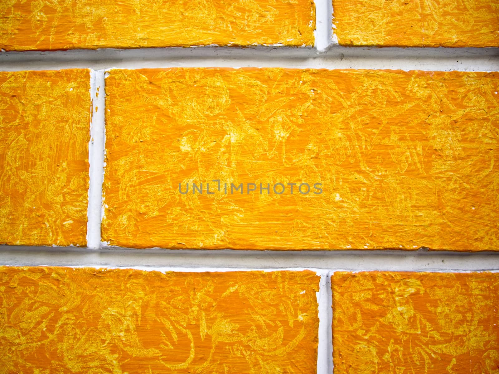 Orange wall in colonial Mexico