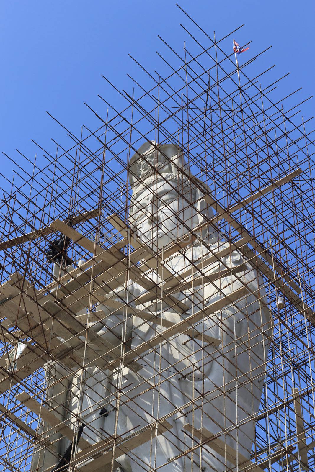 Kuan Yin statue of buddha Chinese yet created is not finished.