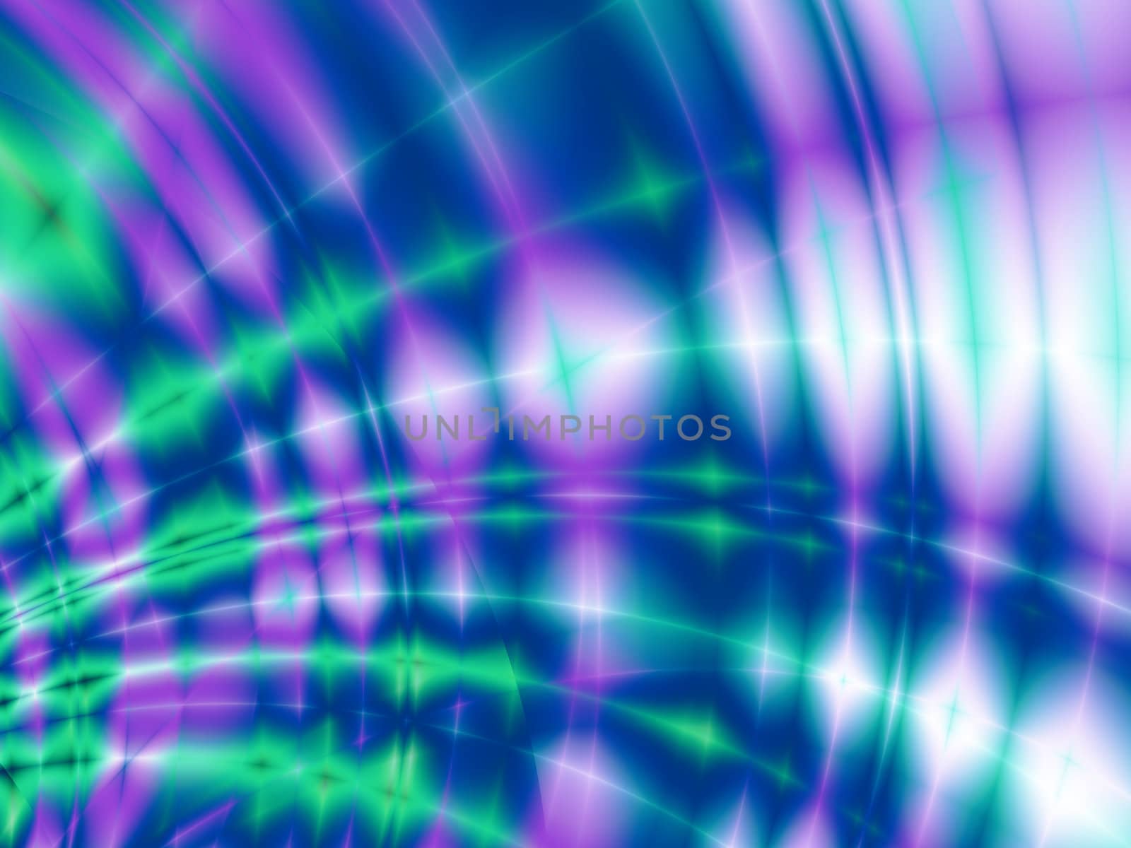 Freakish abstract green violet and blue patterns and waves