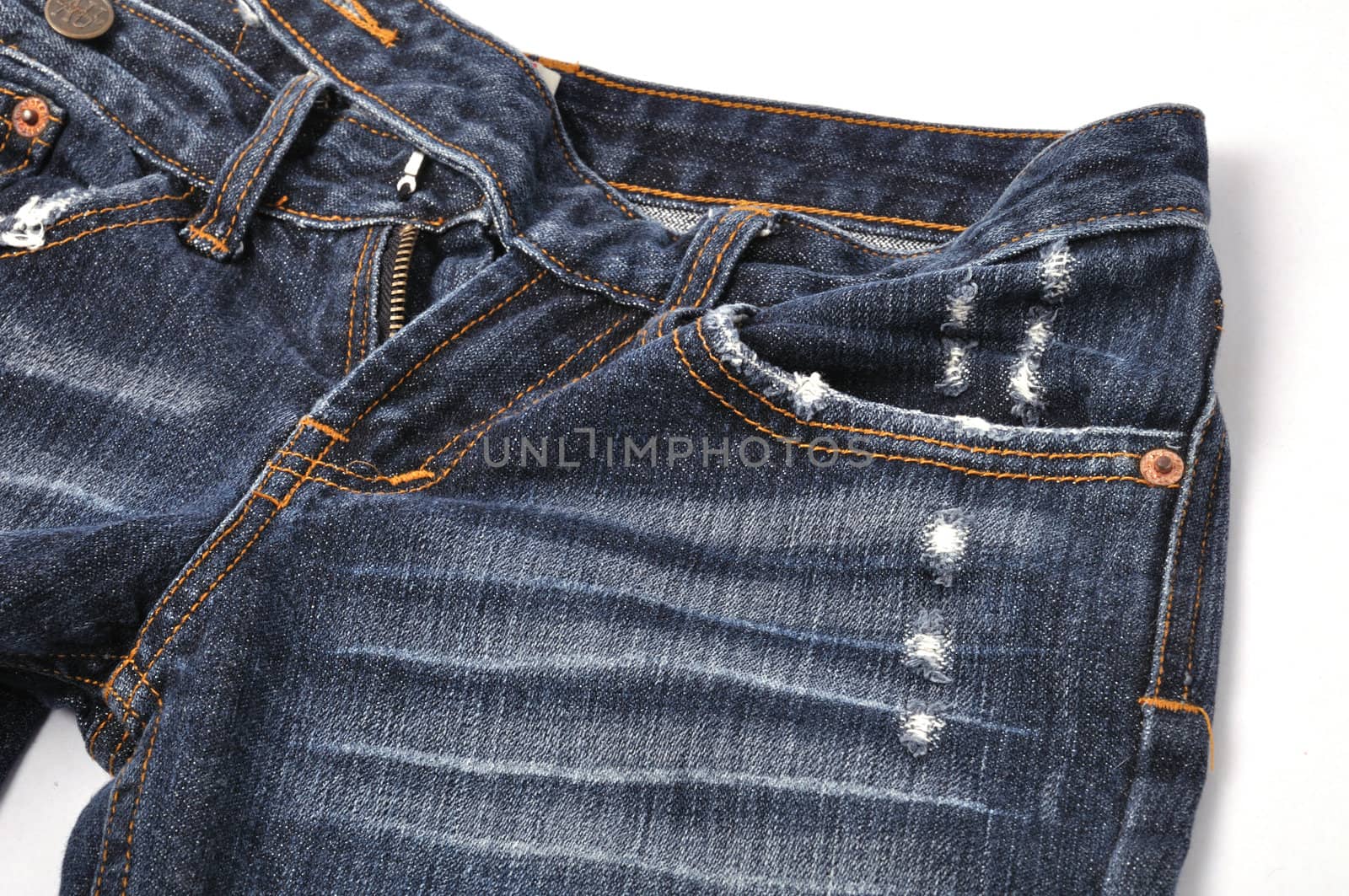 Picture Of Blue Jean isolated on white