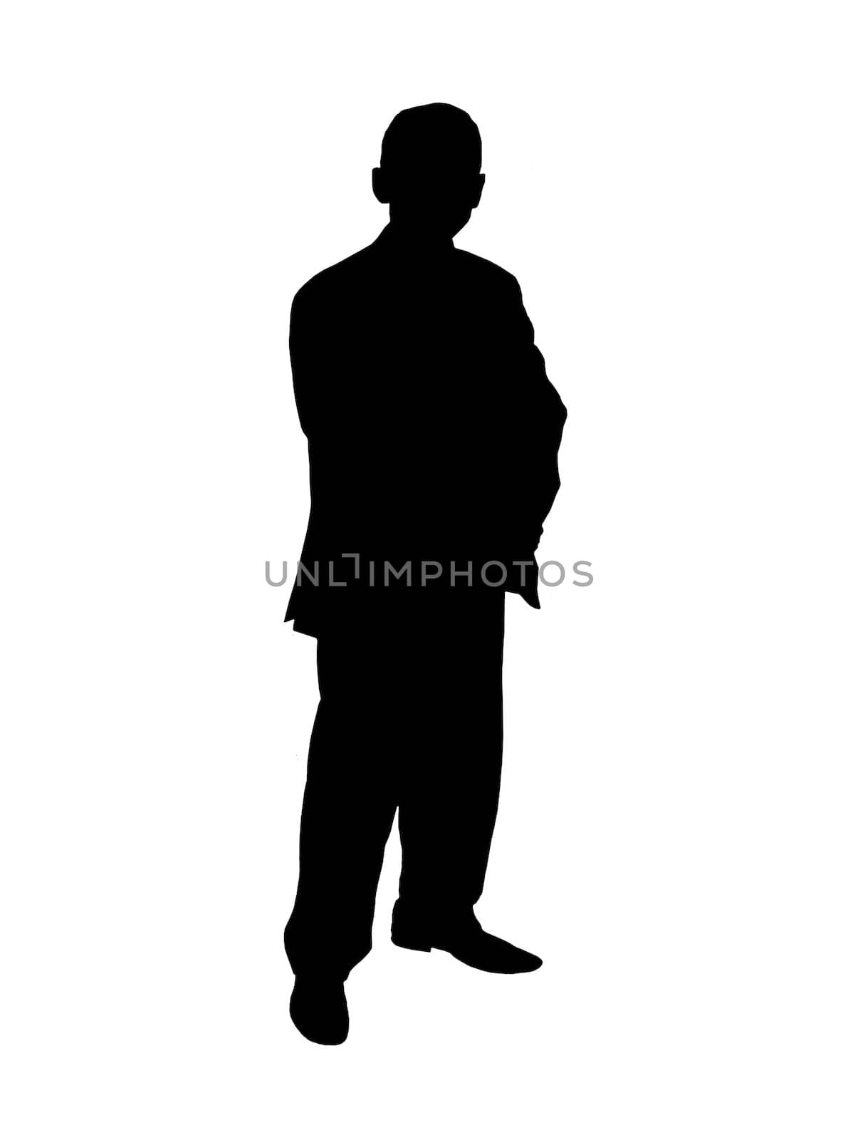 Silhouette of the businessman by alexmak