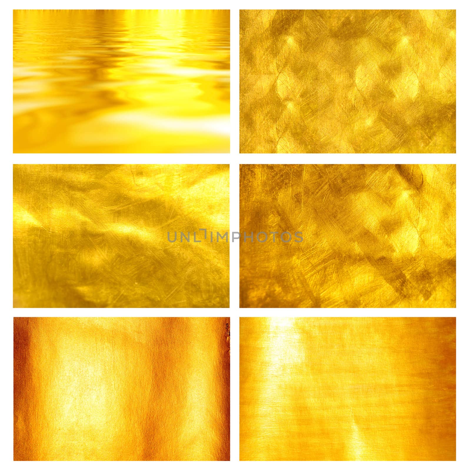 Collection beautiful fine brushed golden texture