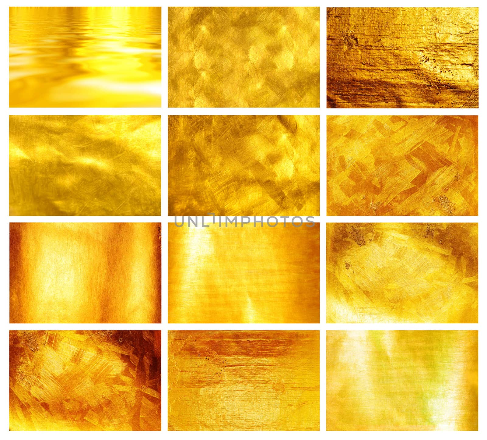 Collection beautiful fine brushed golden texture