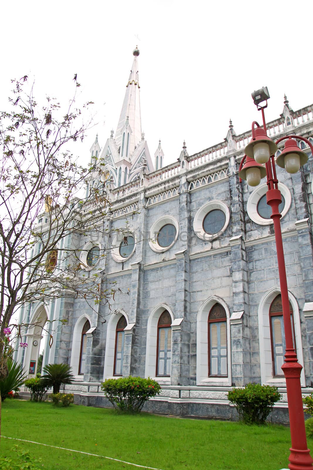 White Cathedral church, Samut Songkhram, Thailand  by nuchylee
