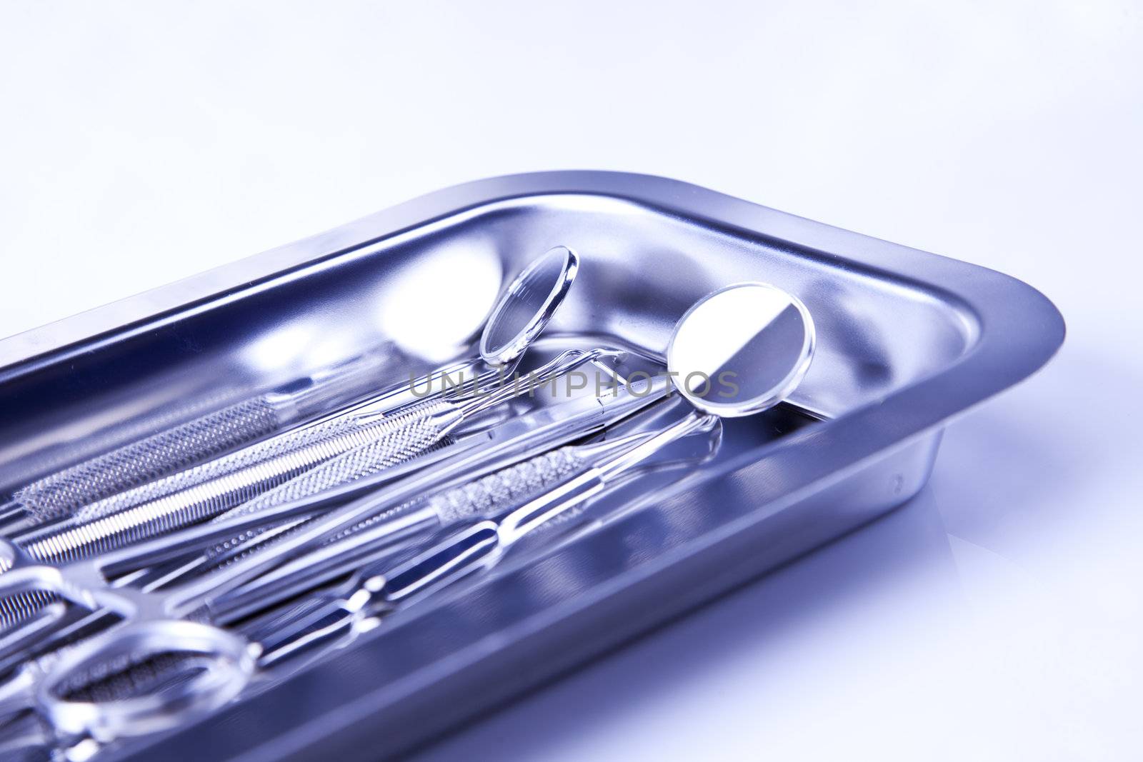 Dental equipment, teeth care and control, studio shots