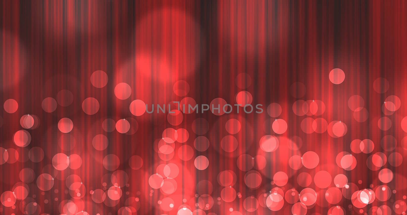 red Light Burst over curtain like abstract image with bokeh