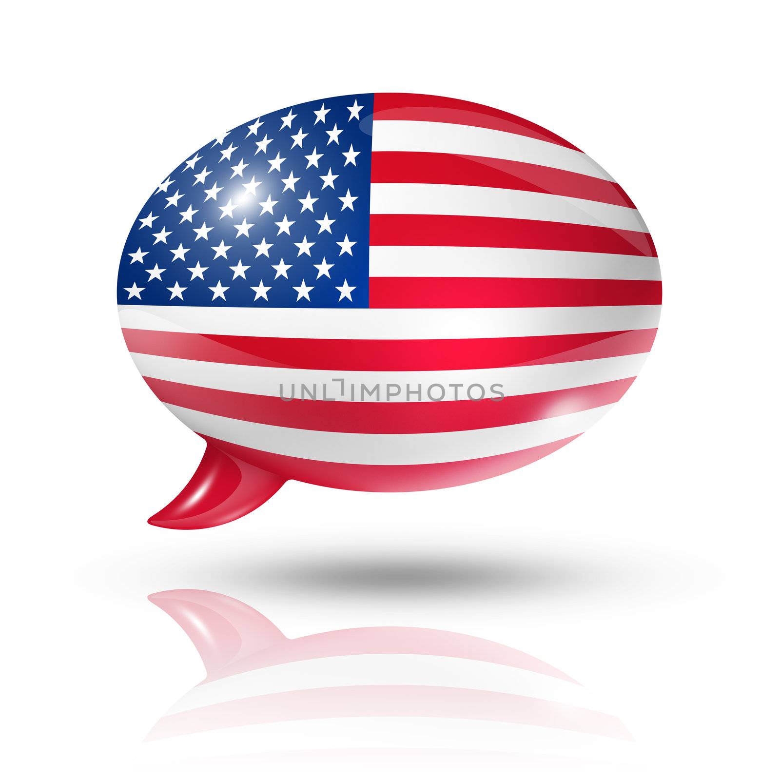 USA speech bubble by daboost