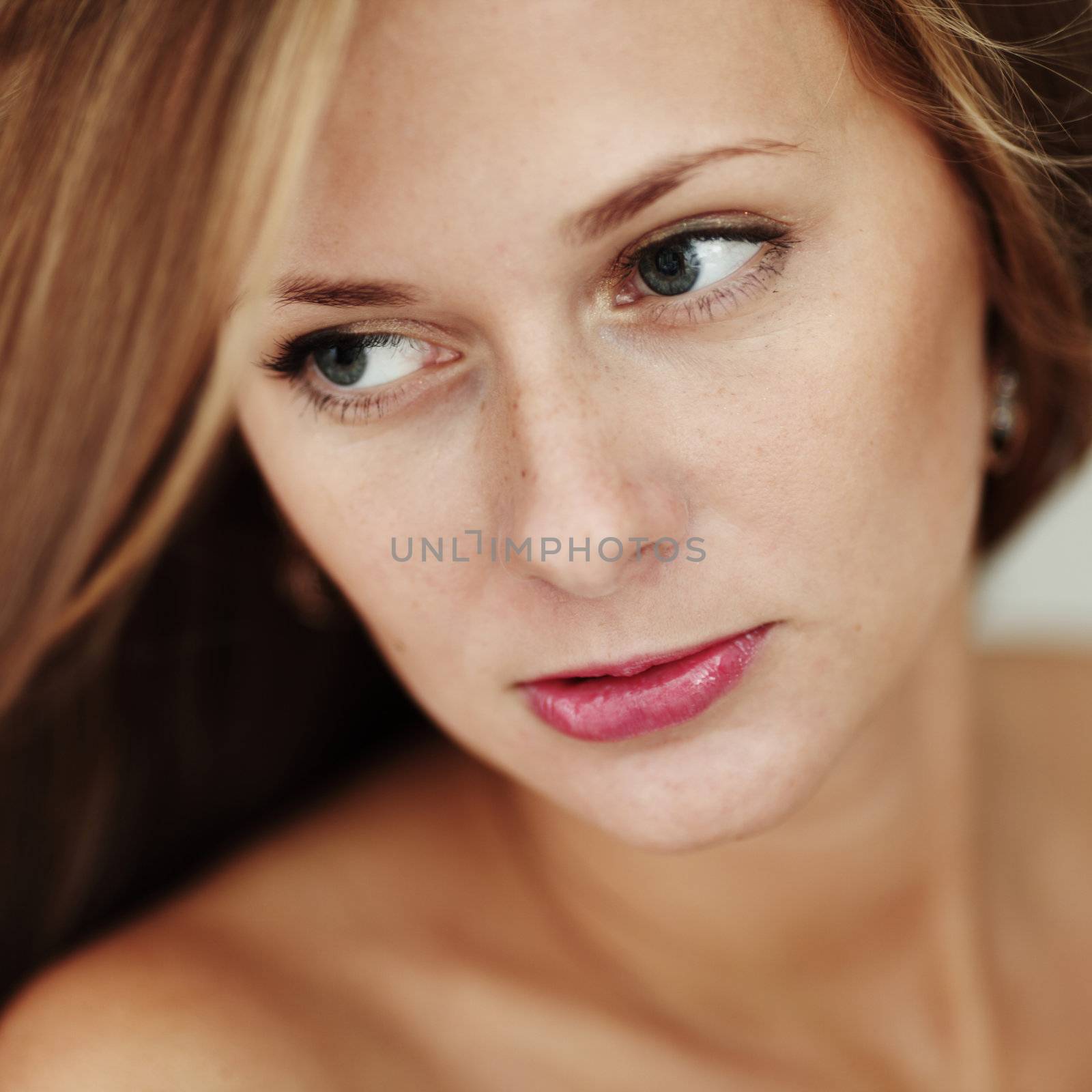  woman studio close up portrait