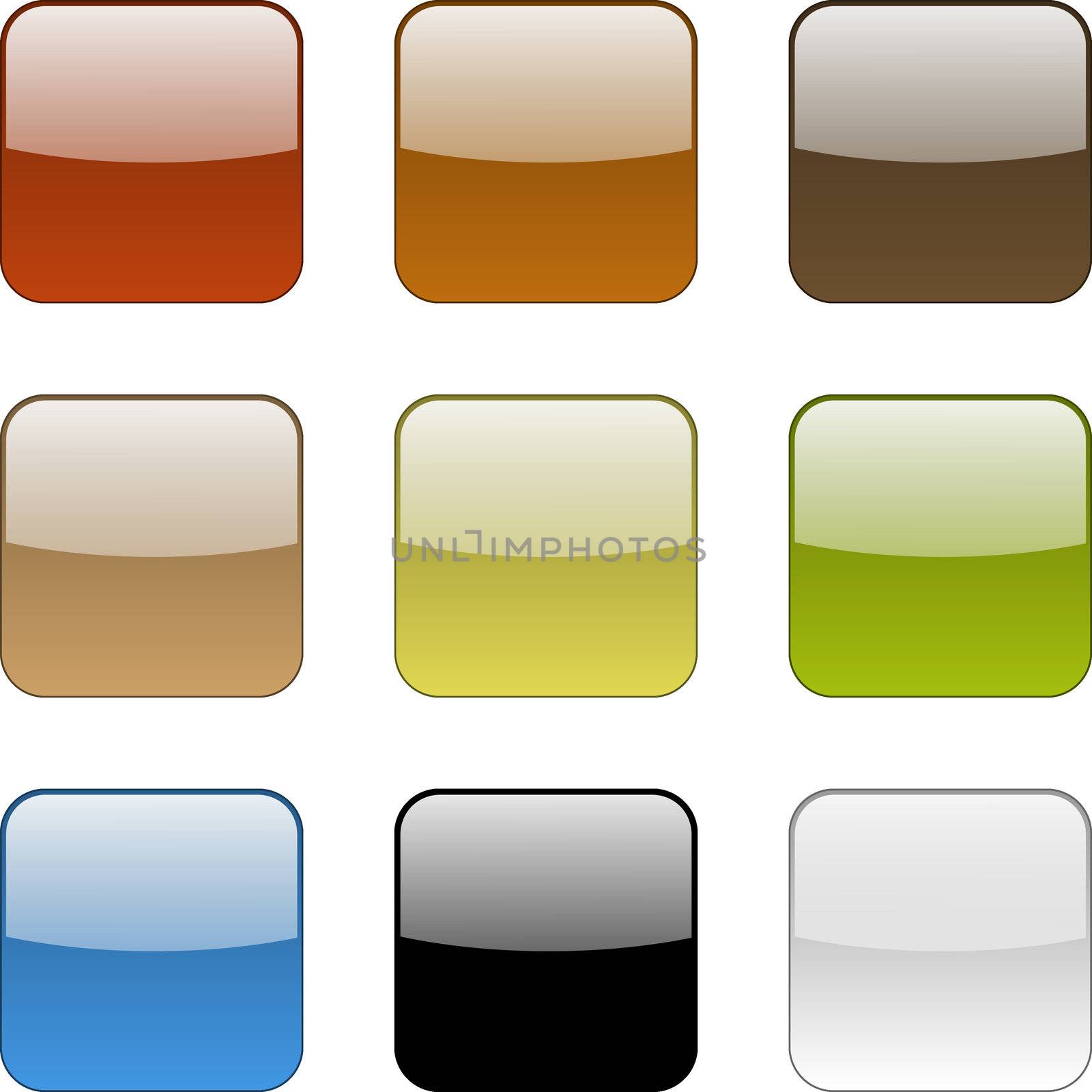 Colorful web app empty buttons collection by make