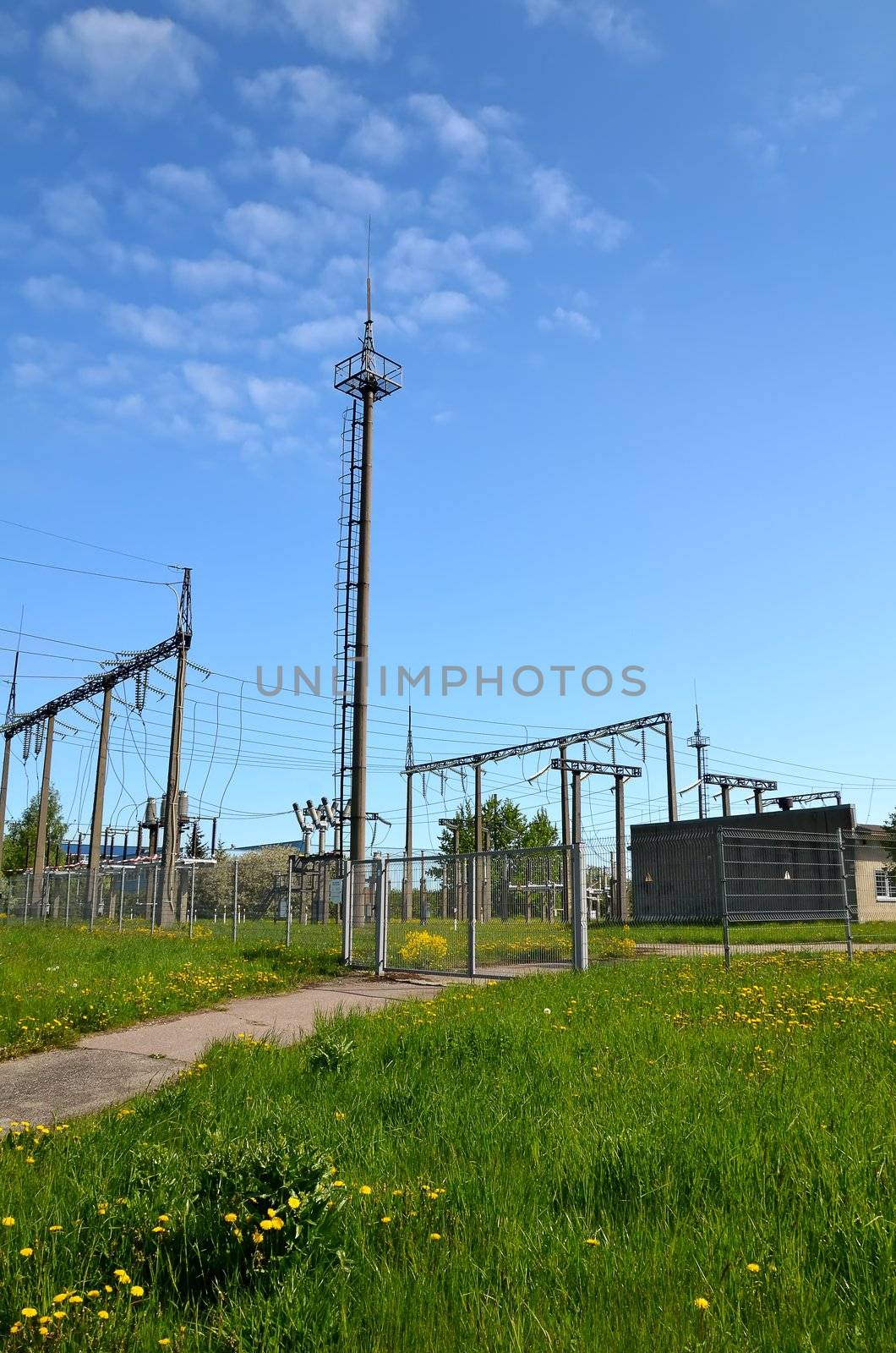 Small power plant on the outskirts of the city