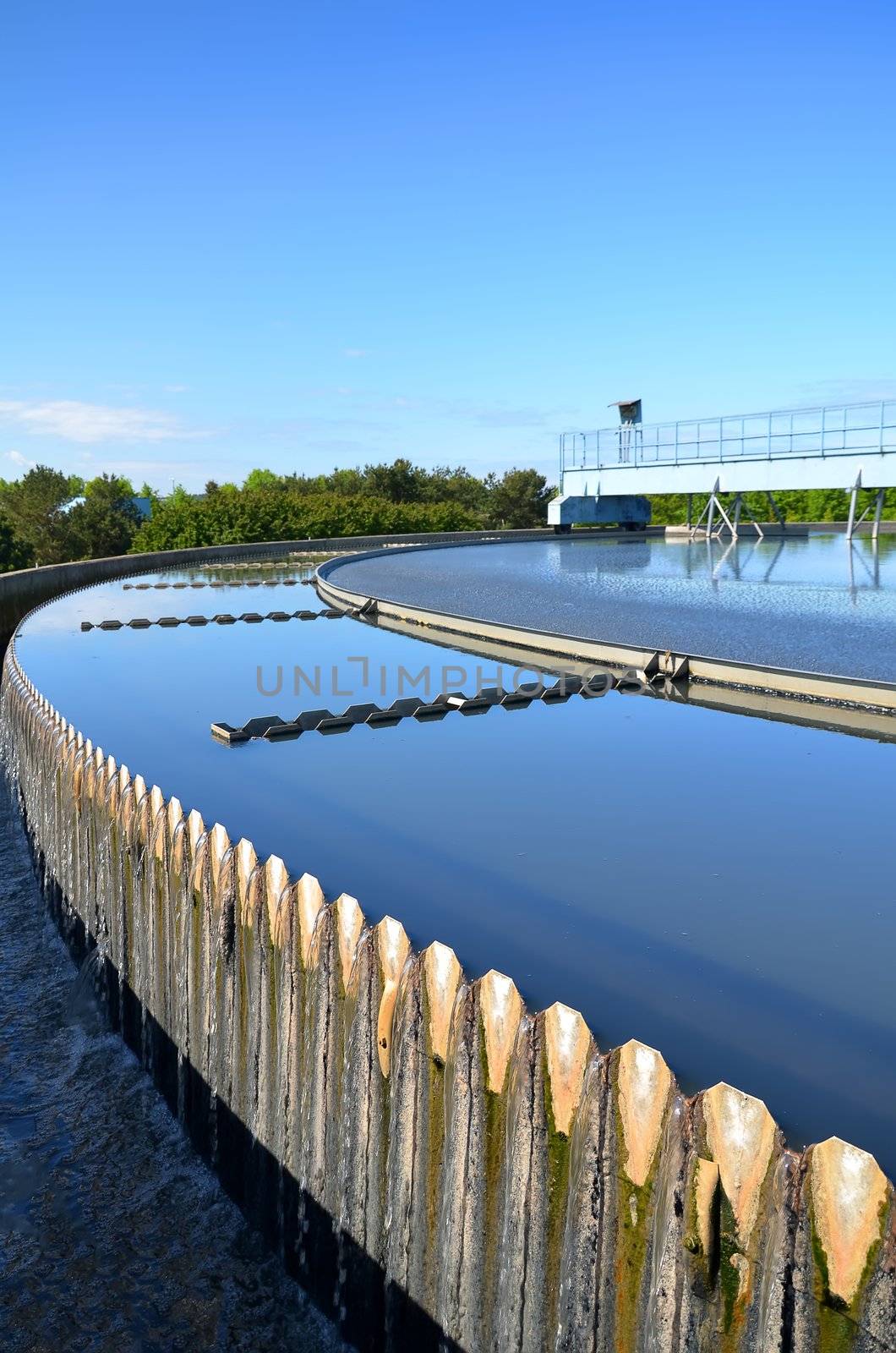 Modern urban wastewater treatment plant.