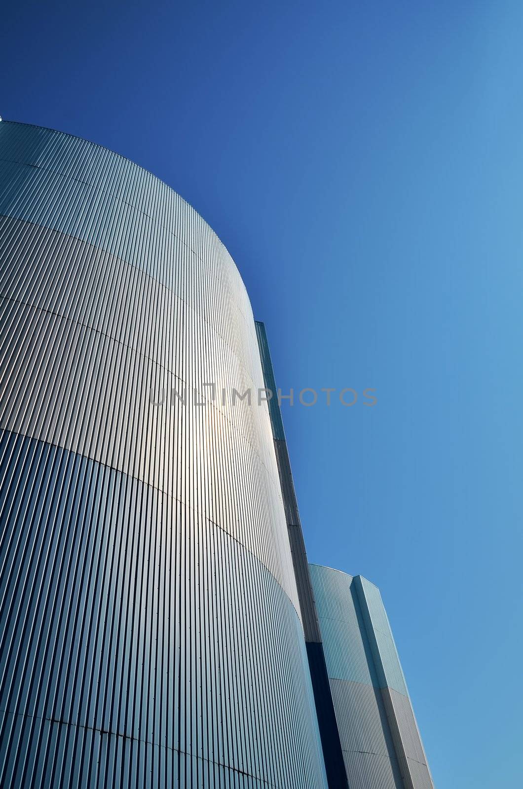 Part of Modern urban wastewater treatment factory. Water tank