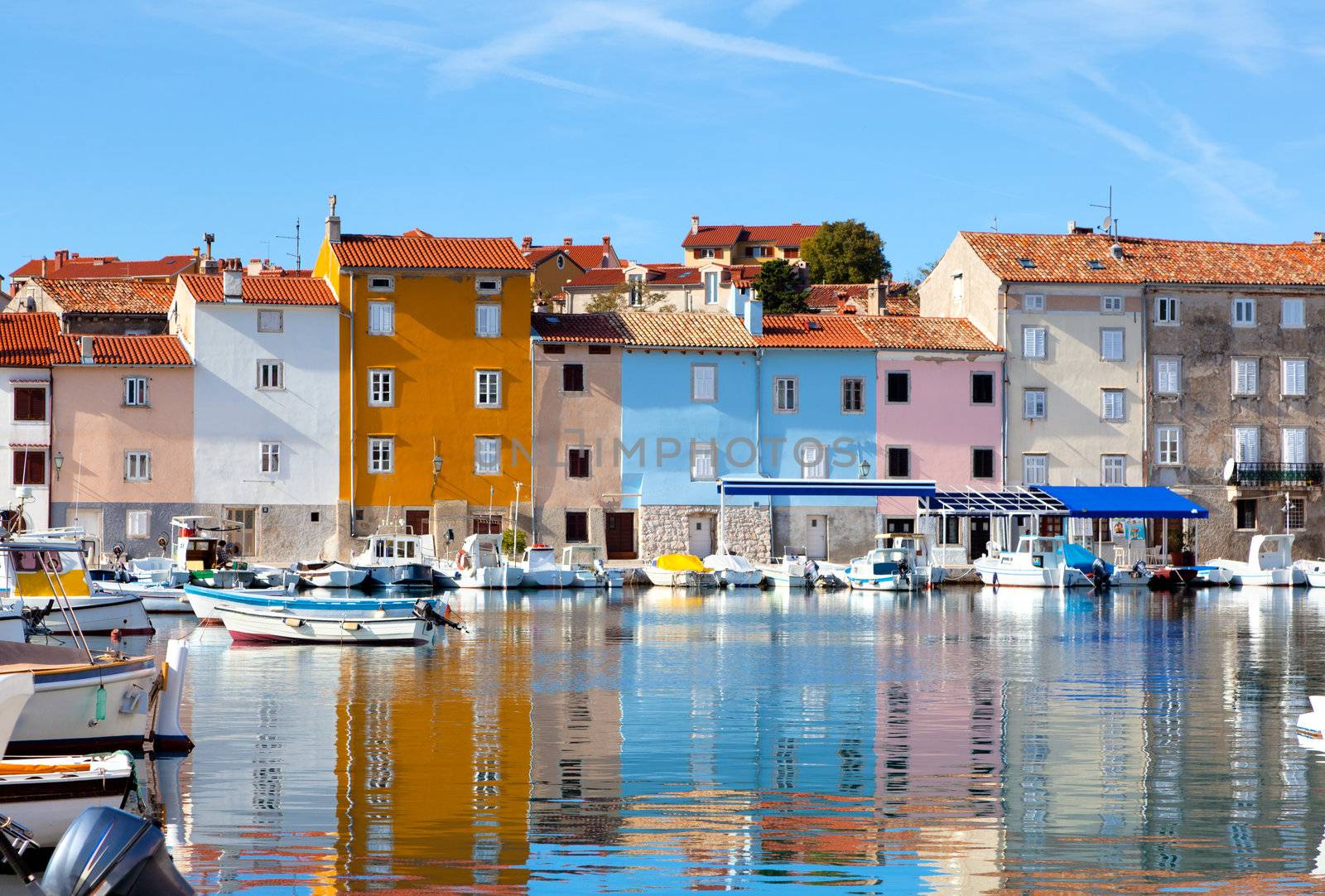 old Istrian town in Novigrad, Croatia.