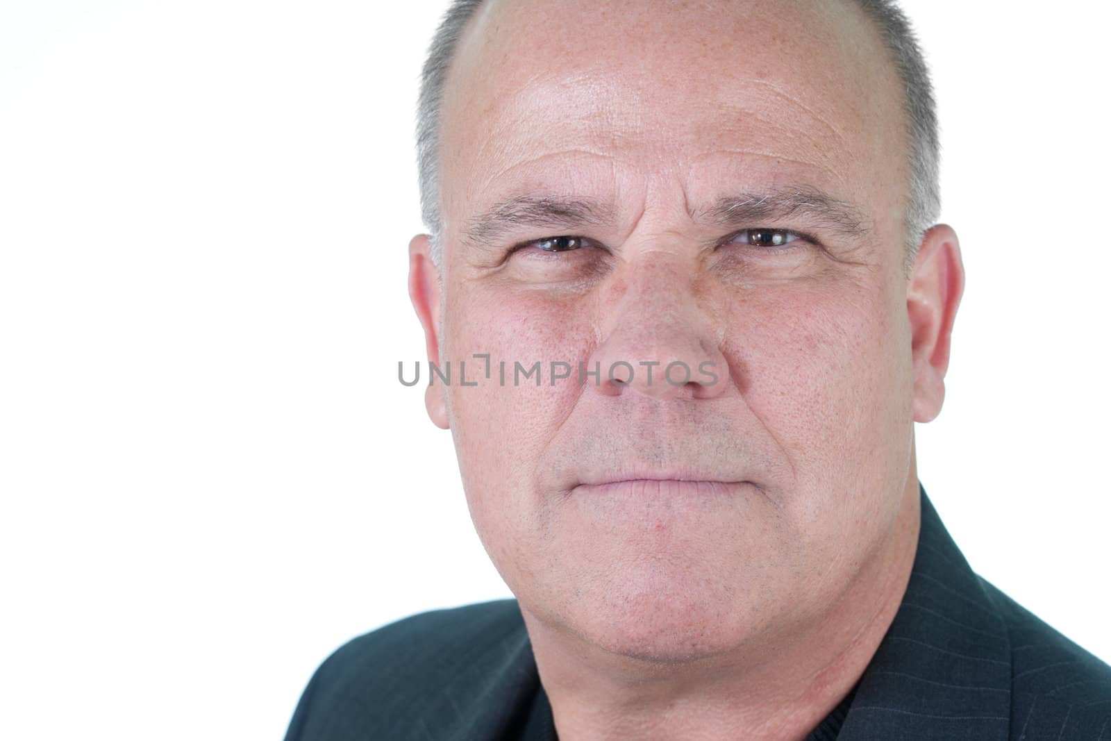 Headshot emotional male man senior by GunterNezhoda