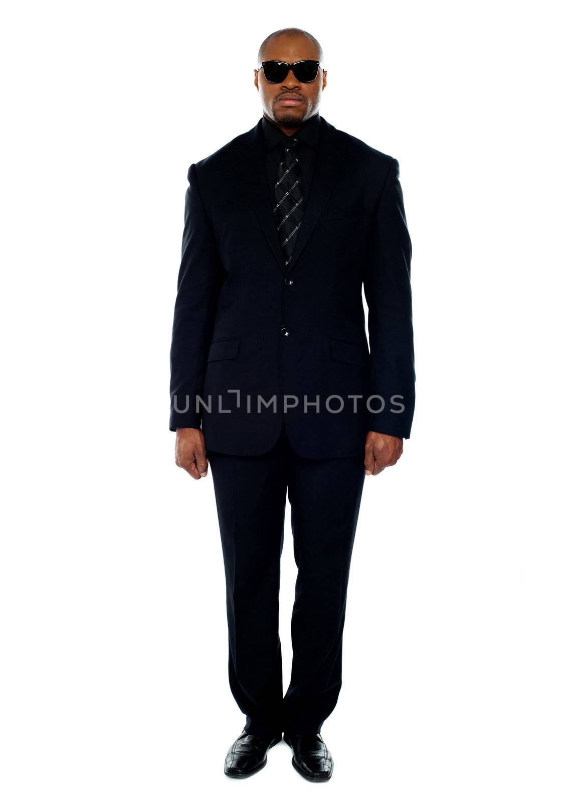 Full length view of a handsome african businessman