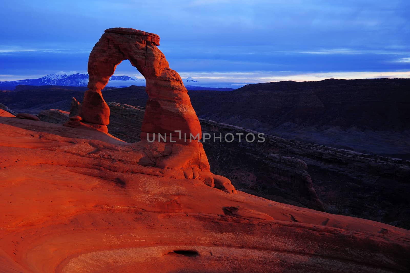 delicate rock arch from arches national park in utah