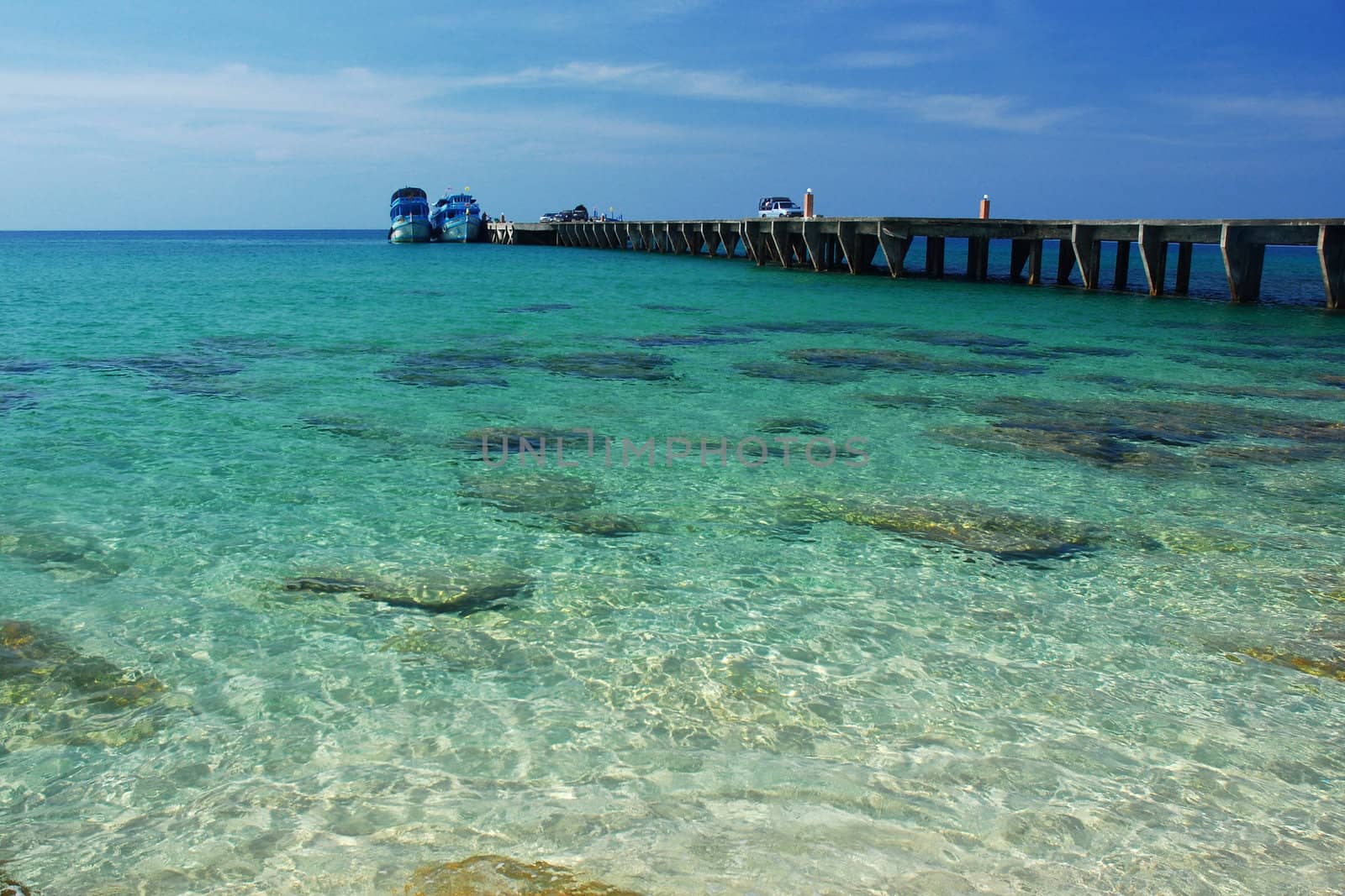 pier on island by porbital