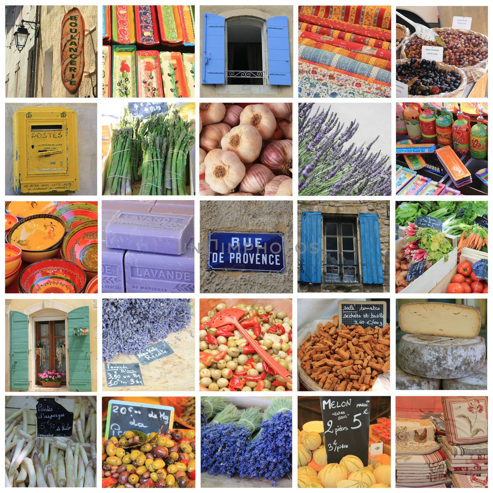 XL-collage made from 25 different high resolution Provence related images