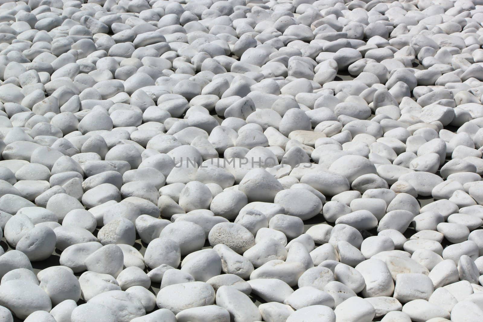 Many white stones as a background