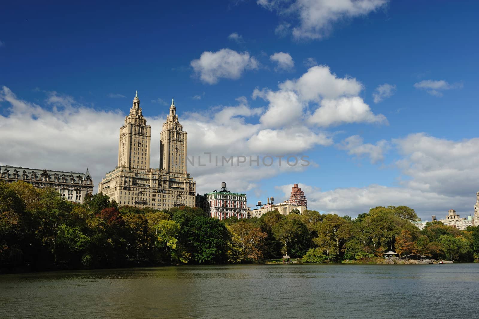 Twin building from central park by porbital