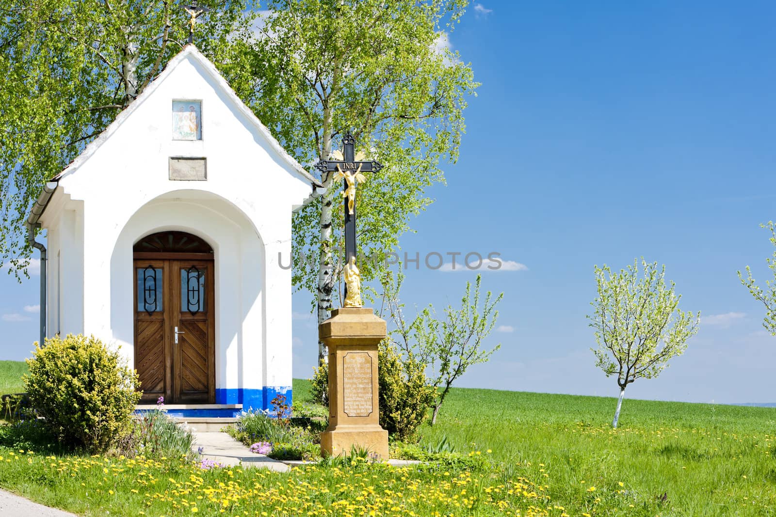 chapel with a cross, Vlcnov, Czech Republic by phbcz