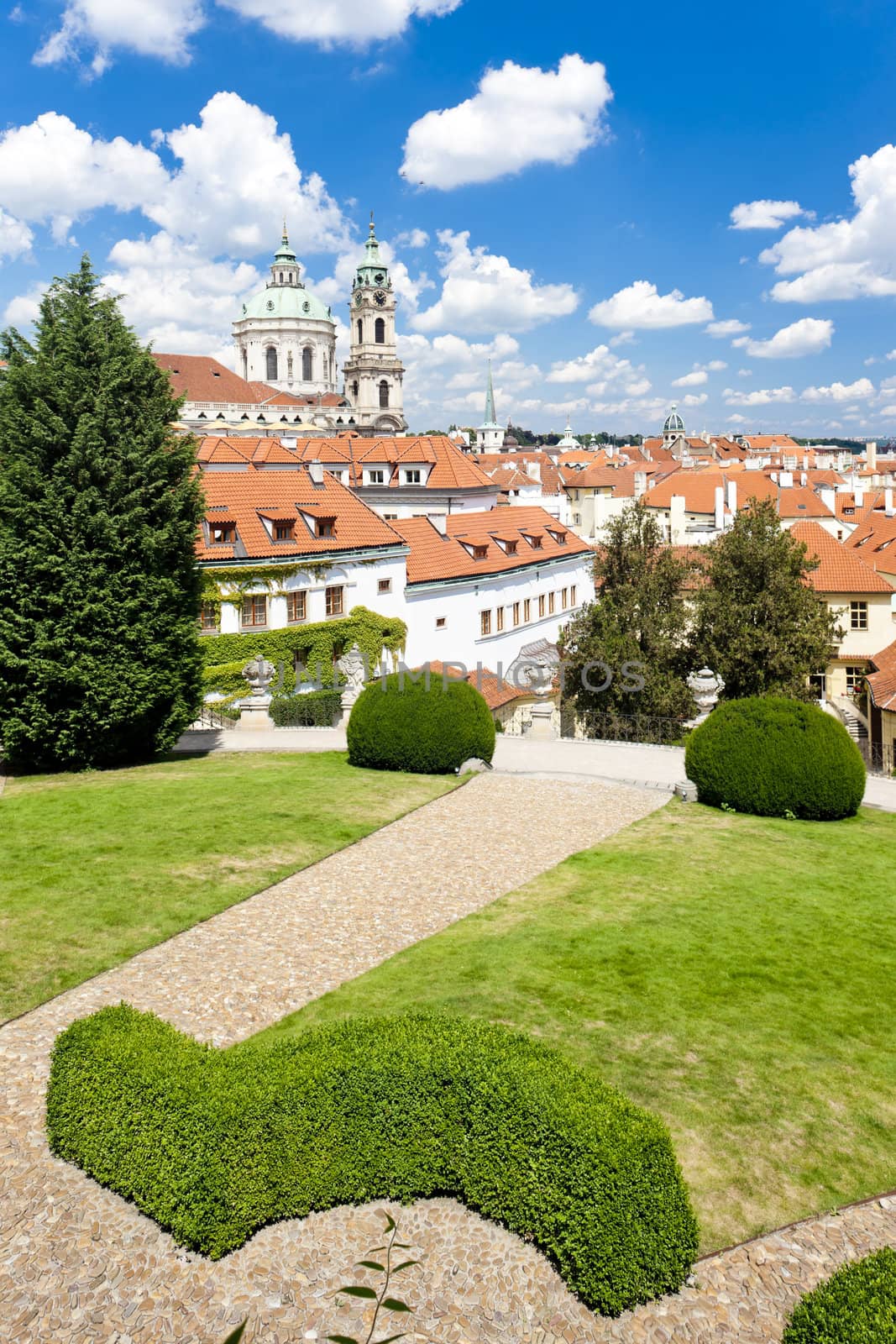 Vrtbovska Garden and Saint Nicholas Church, Prague, Czech Republic